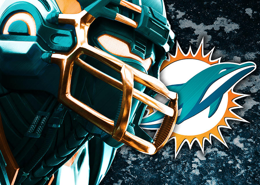 Miami Dolphins with Helmet