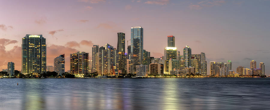 Miami Downtown Panorama Photograph by Alex Mironyuk
