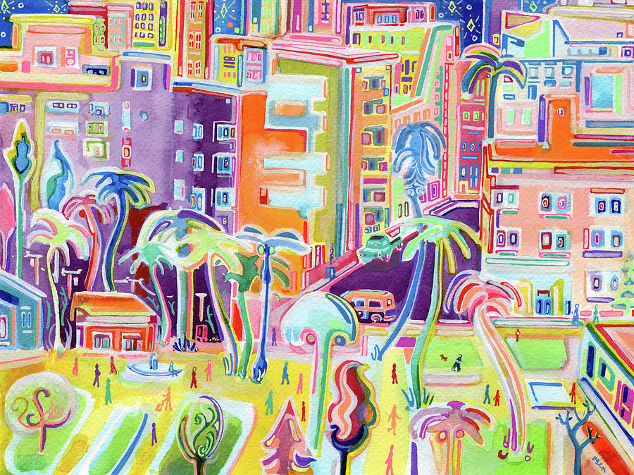 Miami Painting - Miami Electric by Josh Byer