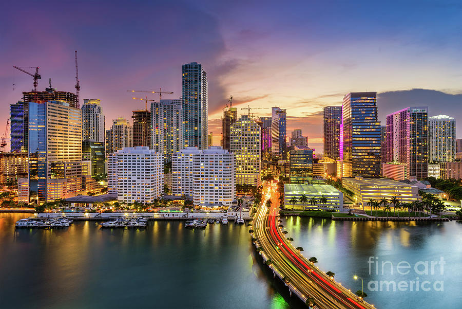 Miami, Florida, Skyline Photograph by Seanpavonephoto