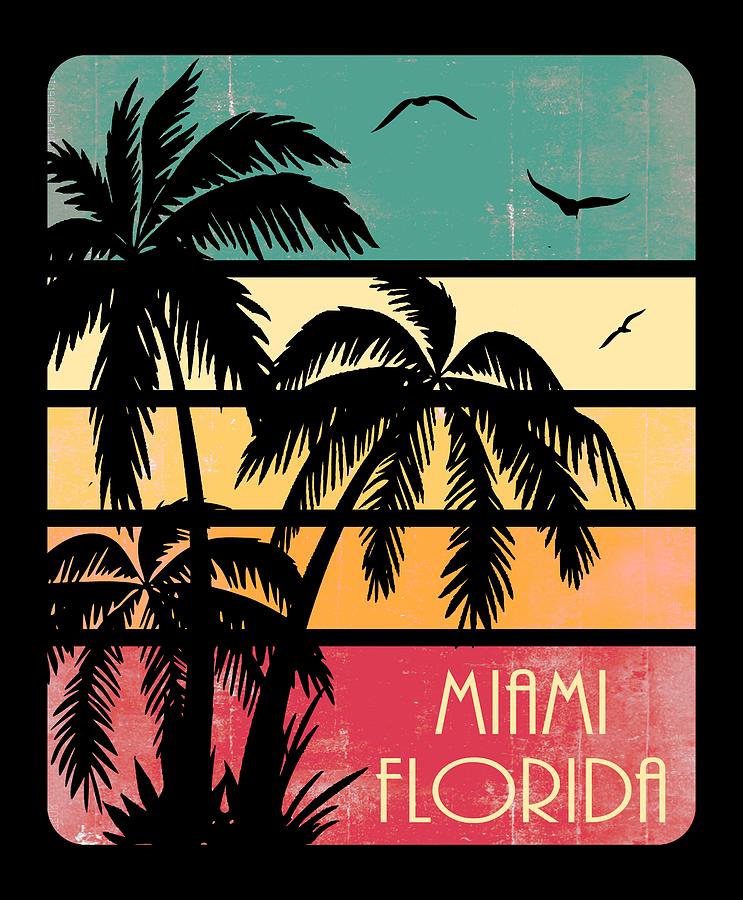 Summer Time Palm Beach Florida | VSCO Retro Aesthetic | Poster