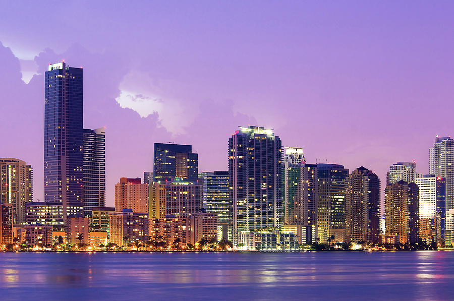 Miami Skyline Digital Art by Pietro Canali