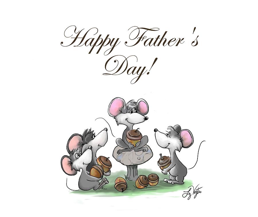 Mic, Mac and Moes Happy Fathers Day Digital Art by Liz Viztes