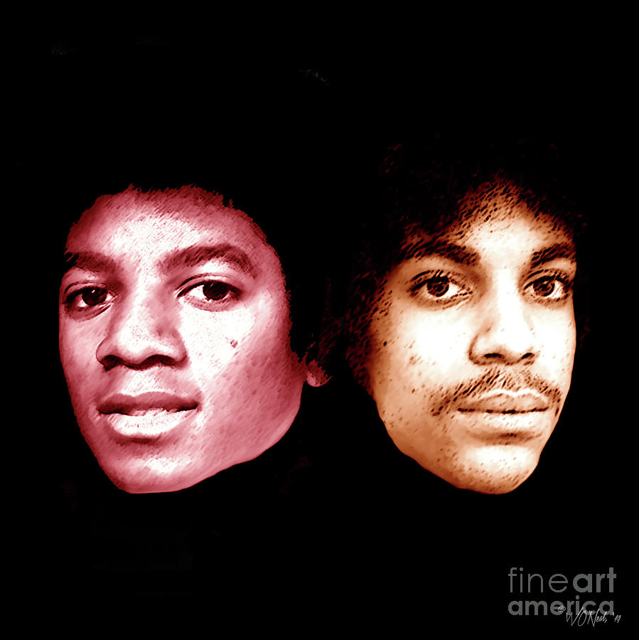 Michael Jackson Digital Art - Michael and Prince Just Before They Blew Up by Walter Neal