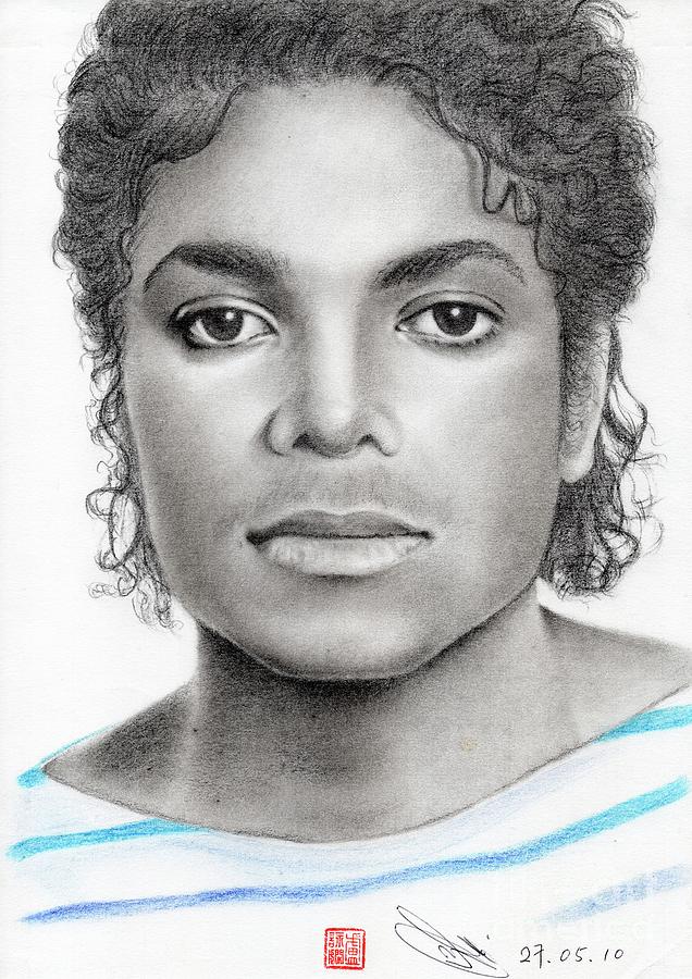 Michael Jackson # Twenty-Three Drawing by Eliza Lo