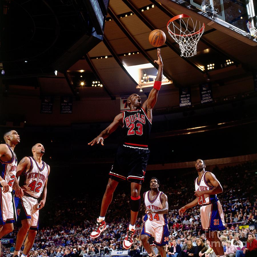 Michael Jordan Action Portrait Photograph by Nathaniel S. Butler