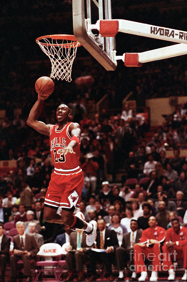 Michael Jordan Slam Dunking Photograph by Bettmann