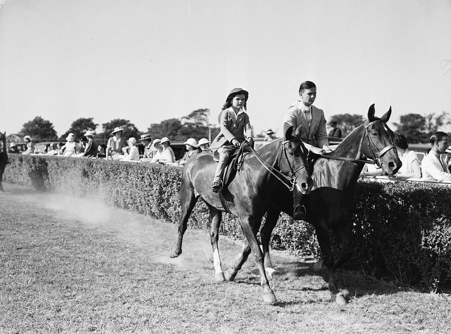 Michel And Jacqueline Bouvier At Horse Photograph by Bert Morgan