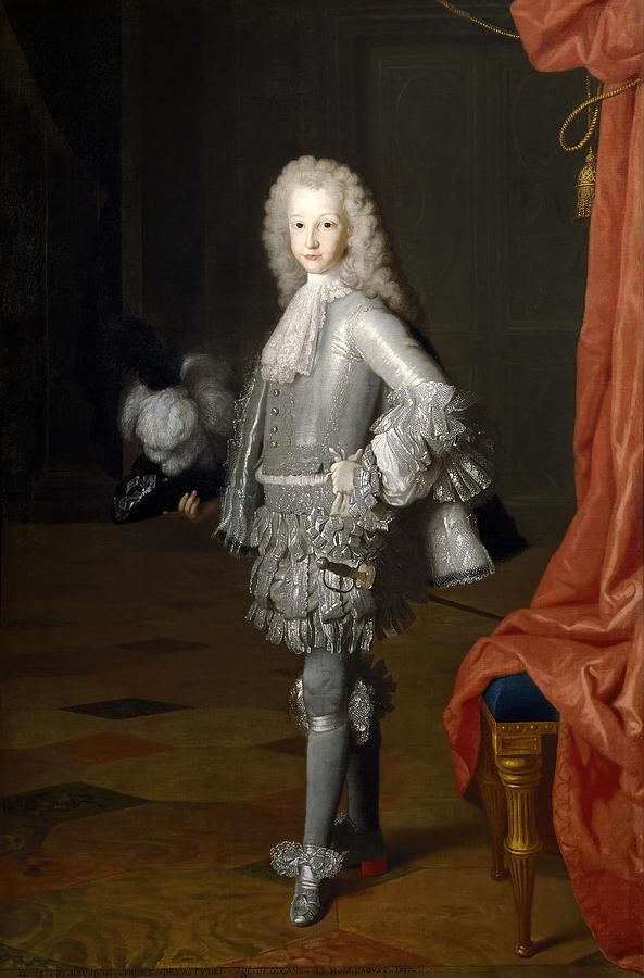 Michel-Ange Houasse / Louis I, Prince of Asturias, 1717, French School, Oil on canvas. Painting by Michel-Ange Houasse -1680-1730-
