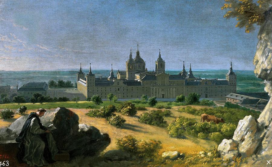 Michel-Ange Houasse / View of the Monastery of El Escorial, 1720-1722, French School. Painting by Michel-Ange Houasse -1680-1730-