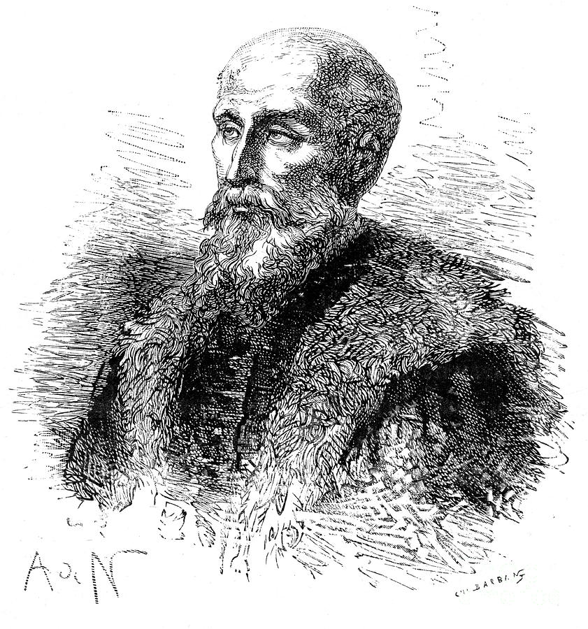 Michel De Lhospital, 1898. Artist Drawing by Print Collector