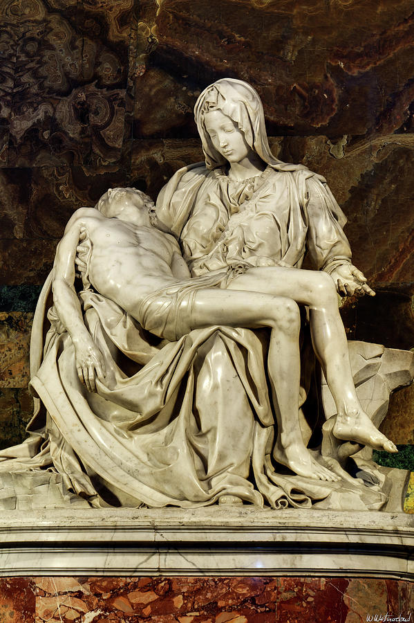 Michelangelo La Pieta closer Photograph by Weston Westmoreland