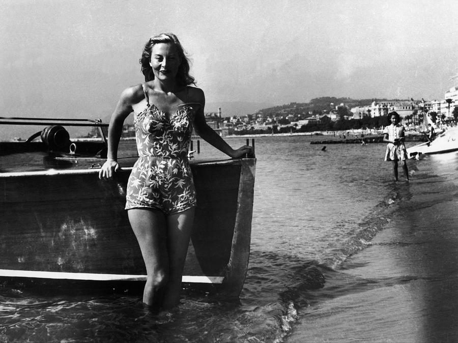 Michele Morgan At The First Cannes Film Photograph by Serge De Sazo