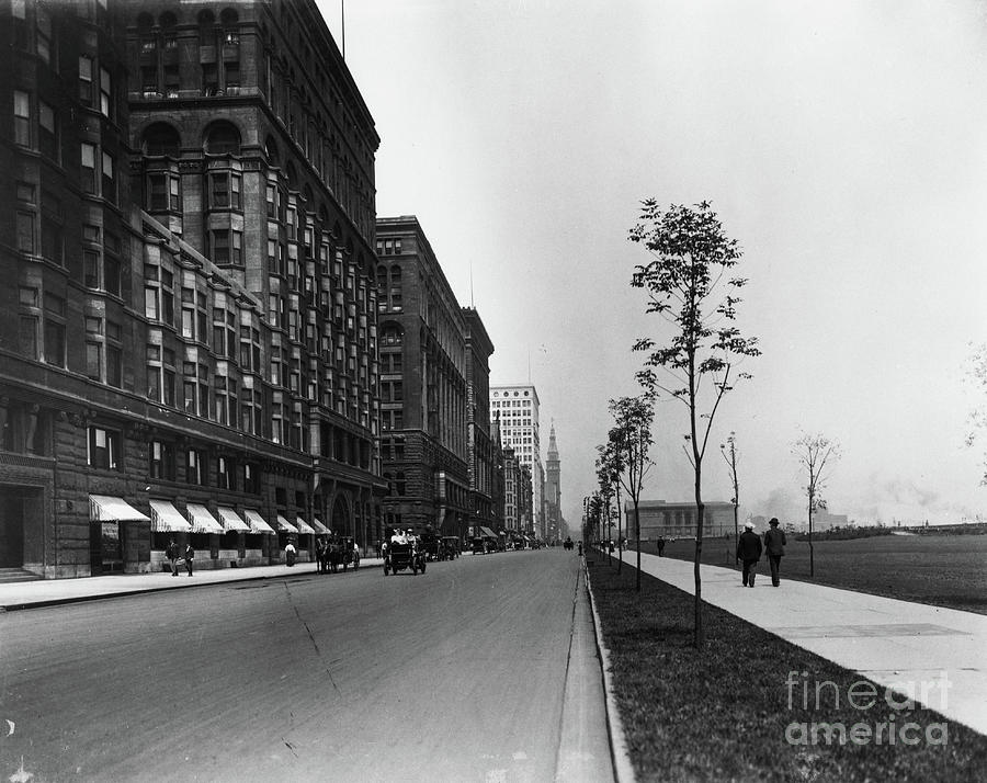 Michigan Avenue, Chicago, Illinois, Usa, 1905 Photograph by Barnes And Crosby