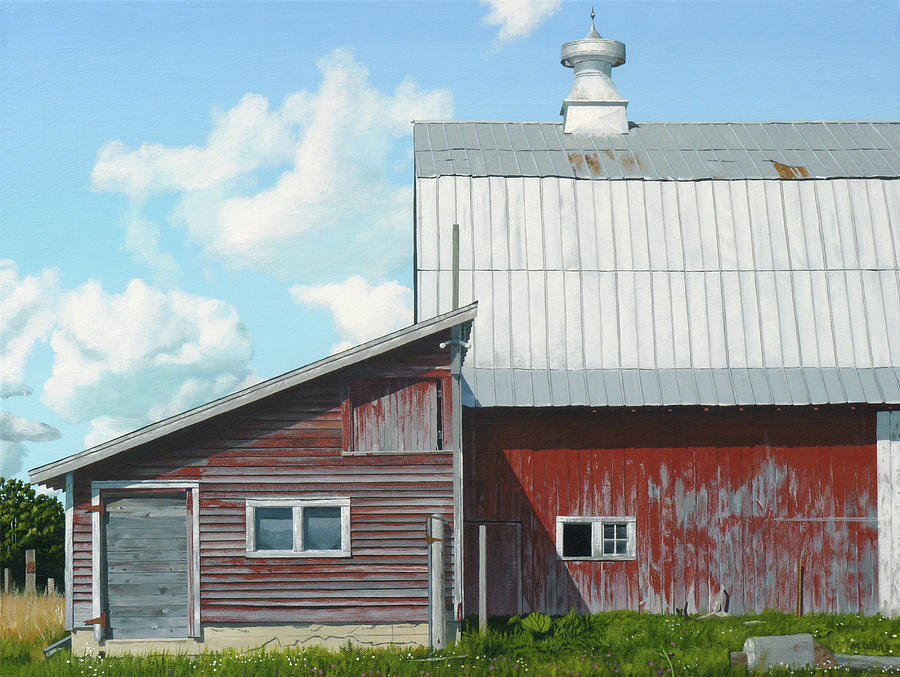 Barn Painting - Michigan Barn #4 by Michael Ward