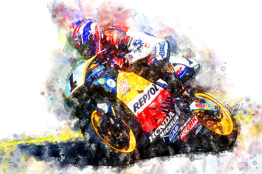 Mick Doohan Painting by Raceman Decker - Fine Art America