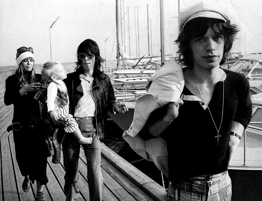 Mick Jagger Photograph - Mick Jagger, Keith Richards, Anita Pallenberg And Their Child In Sweden by Globe Photos