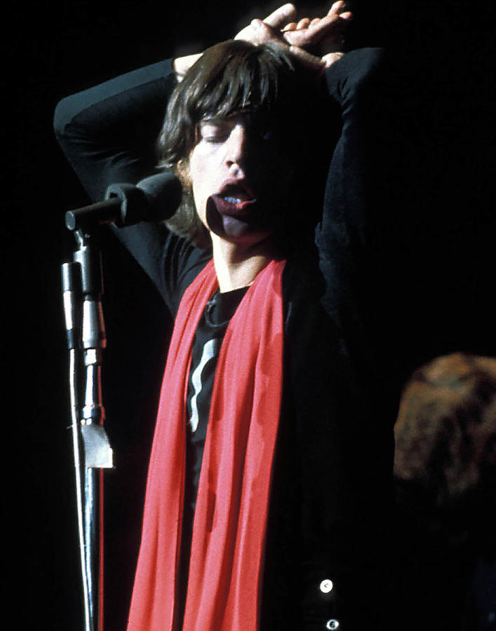 Mick Jagger Photograph - Mick Jagger Of The Rolling Stones Performing On Stage by Walter Iooss