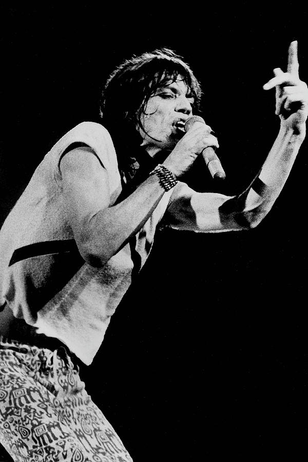 Mick Jagger Photograph - Mick Jagger Performing With Mic by Globe Photos