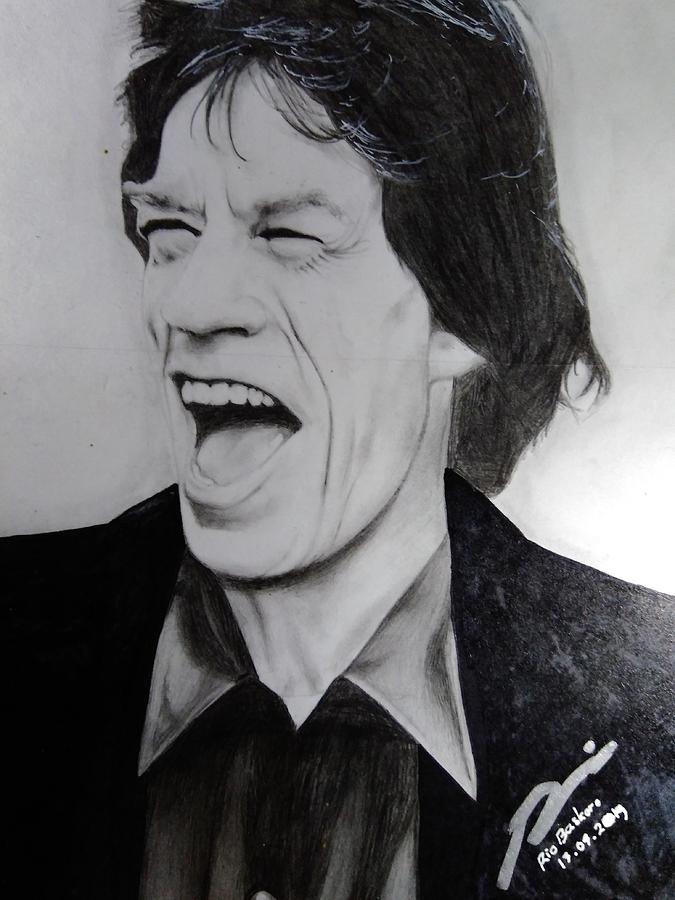 Mick Jagger Drawing By Rio Baskoro - Fine Art America