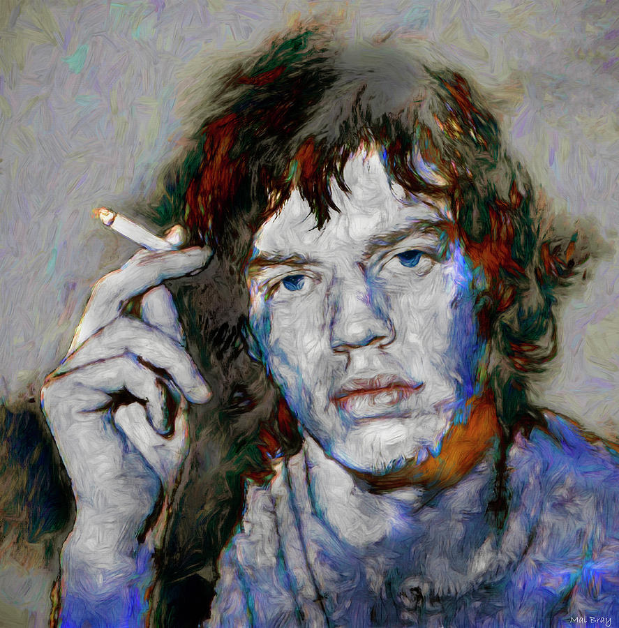 Mick Jagger Mixed Media - Mick by Mal Bray