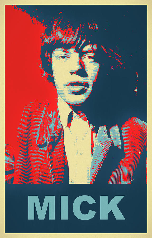 Warhol Mixed Media - Mick Pop Art by Dan Sproul Warhol Mixed Media - Mick Pop Art by Dan Sproul