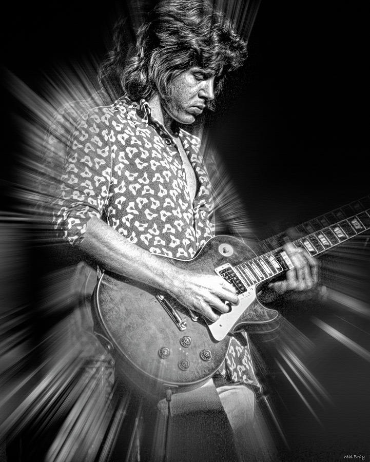 The Rolling Stones Digital Art - Mick Taylor by Mal Bray