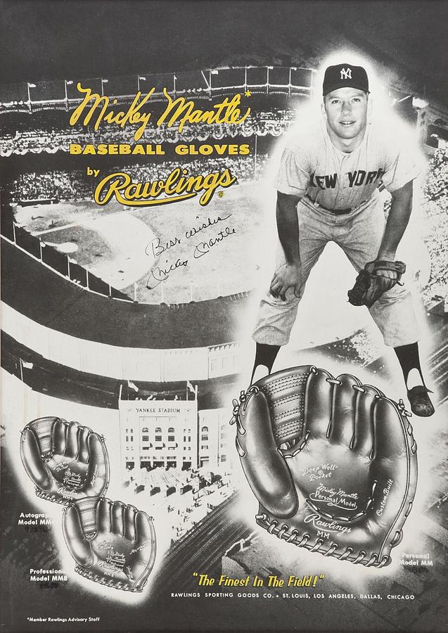 mickey mantle signed glove