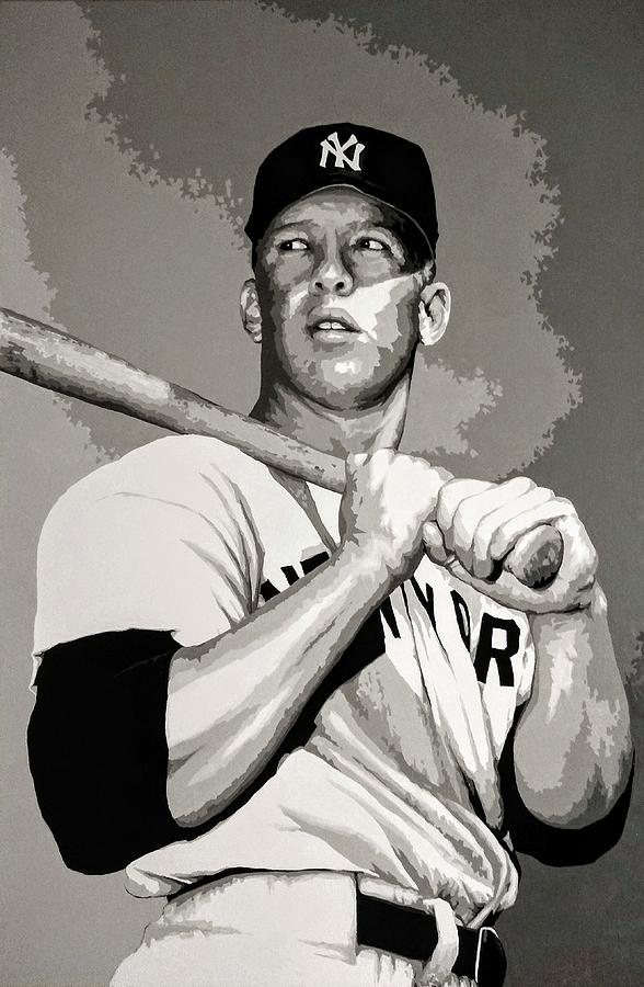 Mickey Mantle Painting By Guy Roames Fine Art America