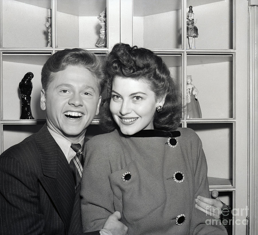 Mickey Rooney And Ava Gardner Photograph by Bettmann