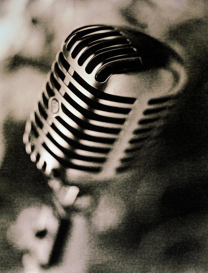 Microphone, Close-up B&w Photograph by Martin Barraud