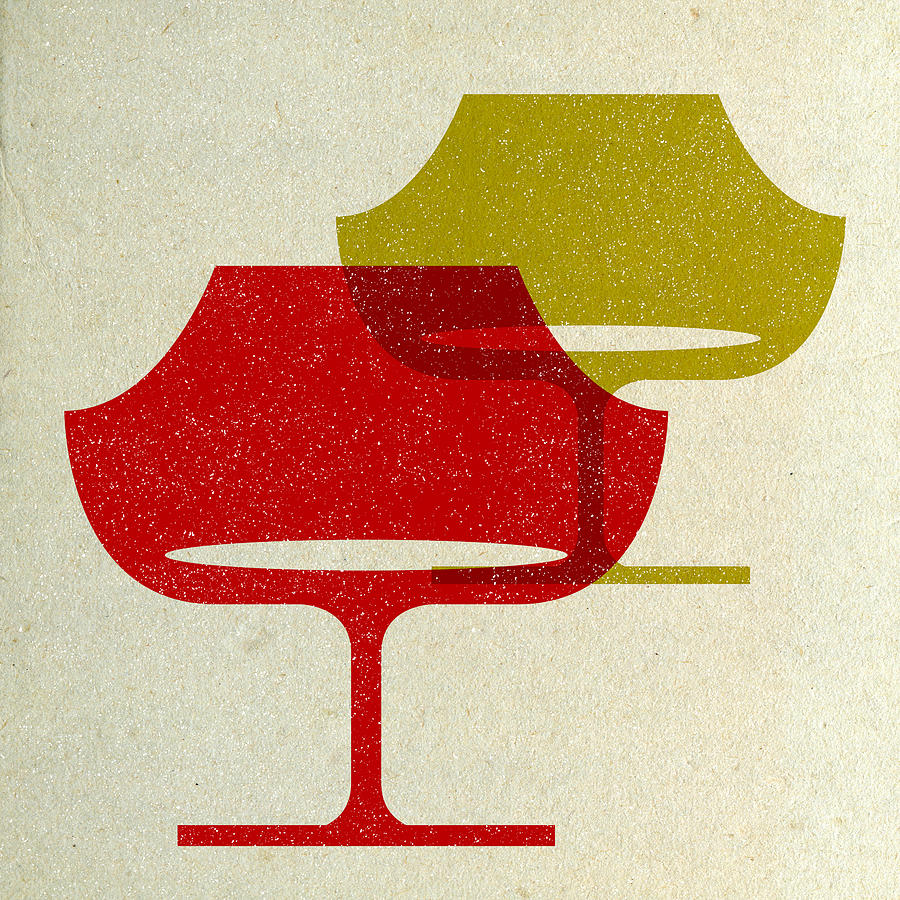Mid-century Digital Art - Mid Century Modern Chairs I by Naxart Studio Mid-century Digital Art - Mid Century Modern Chairs I by Naxart Studio