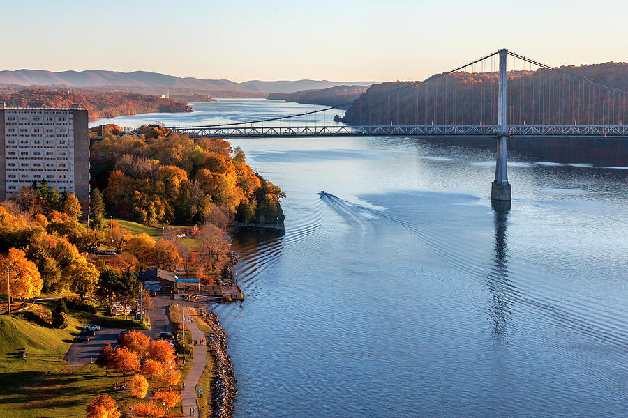 Mid Hudson Bridge & Hudson River, Ny Digital Art by Lumiere