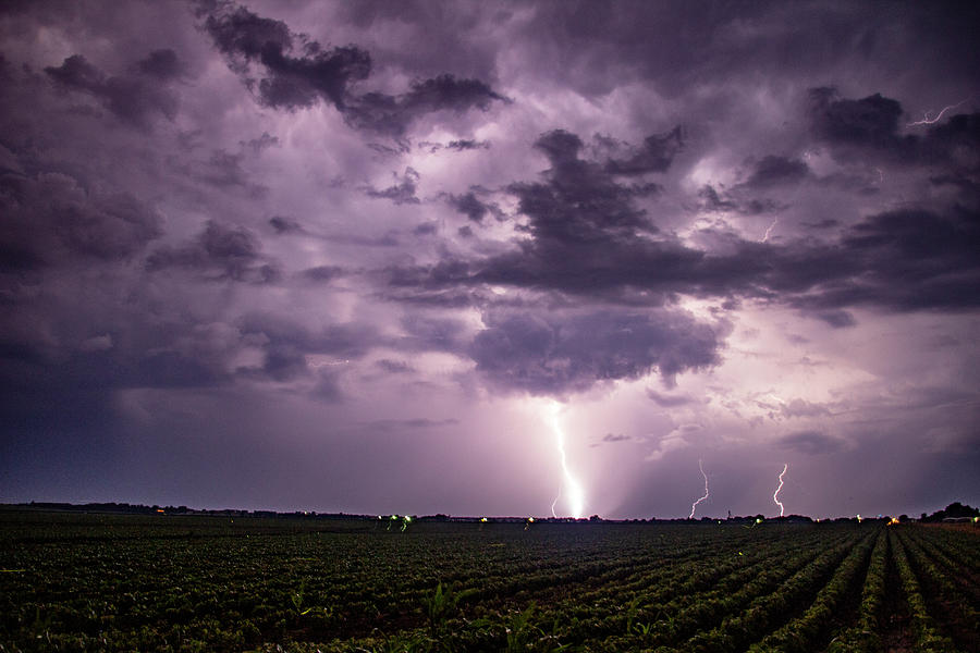 Mid July Nebraska Lightning 004 Photograph by Dale Kaminski