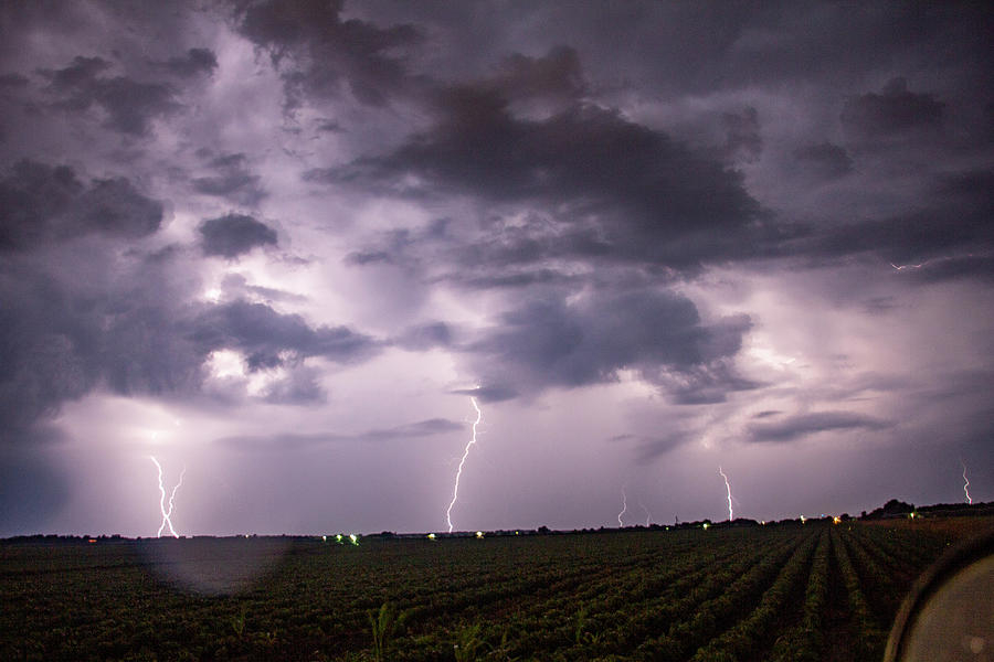 Nature Photograph - Mid July Nebraska Lightning 006 by Dale Kaminski
