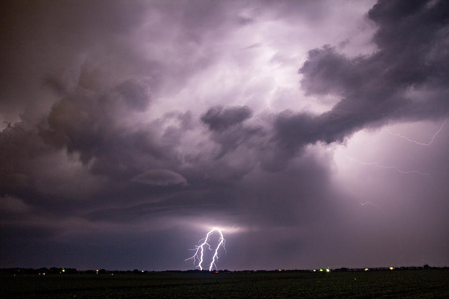 Mid July Nebraska Lightning 011 Photograph by Dale Kaminski