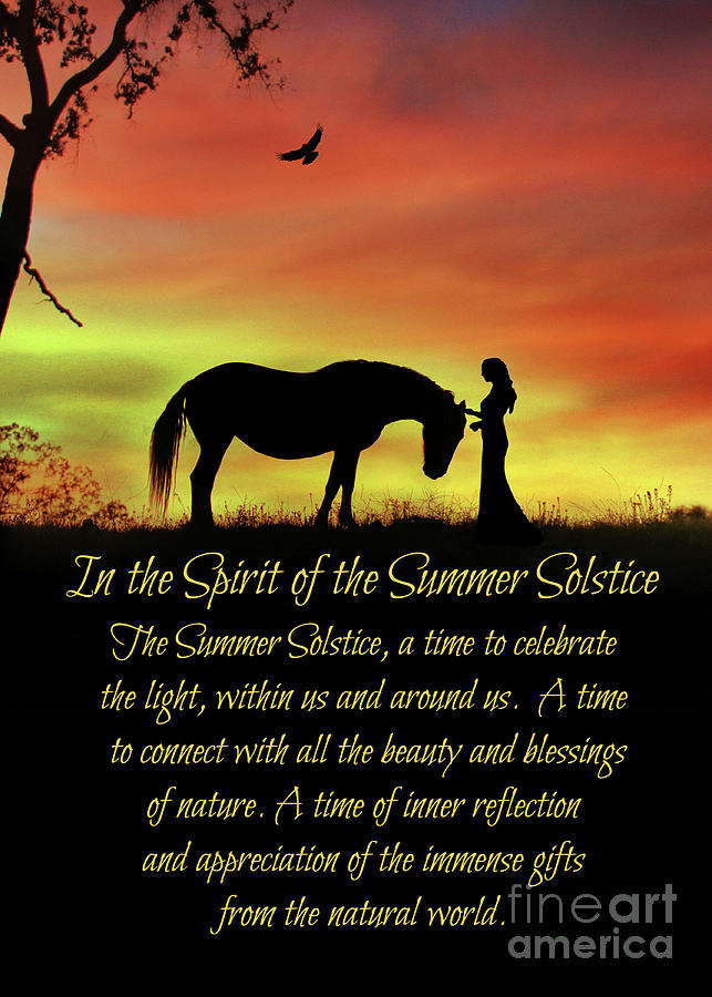 Mid Summers Eve Litha Summer Solstice Horse in The Spirit of the Summer Solstice Photograph by Stephanie Laird