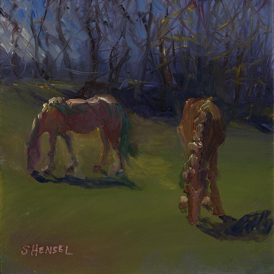 Midday Graze Painting by Susan Hensel