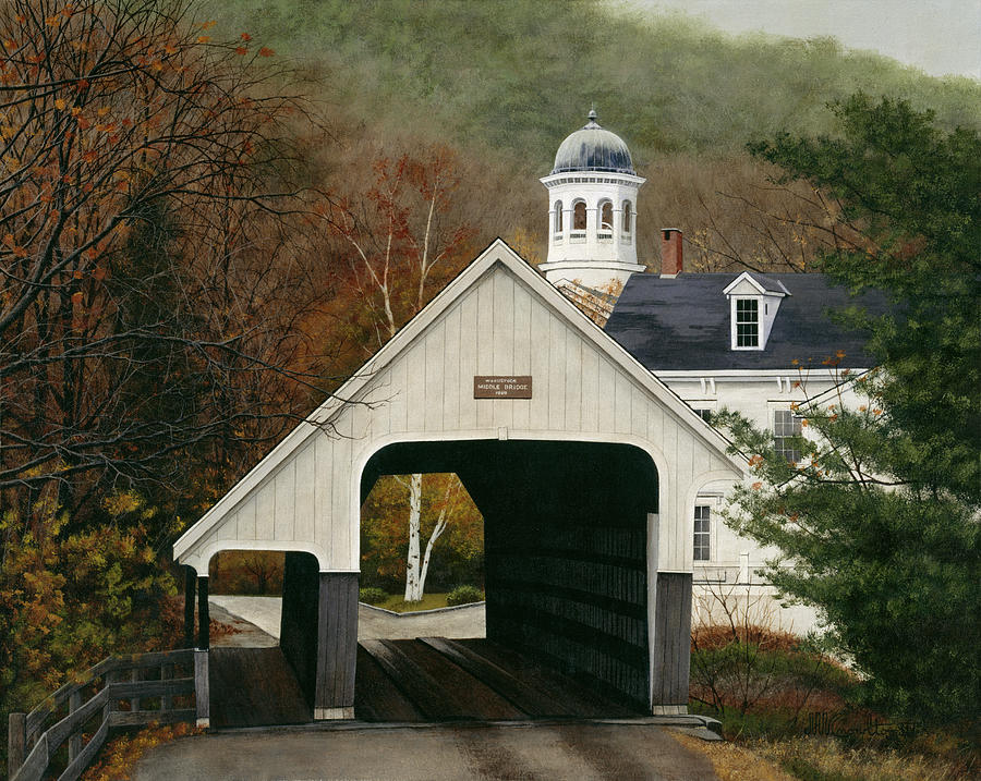 Middle Bridge Painting by David Knowlton