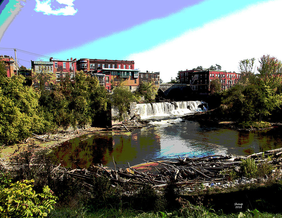 Middlebury Falls Vermont Mixed Media by Charles Shoup | Fine Art America