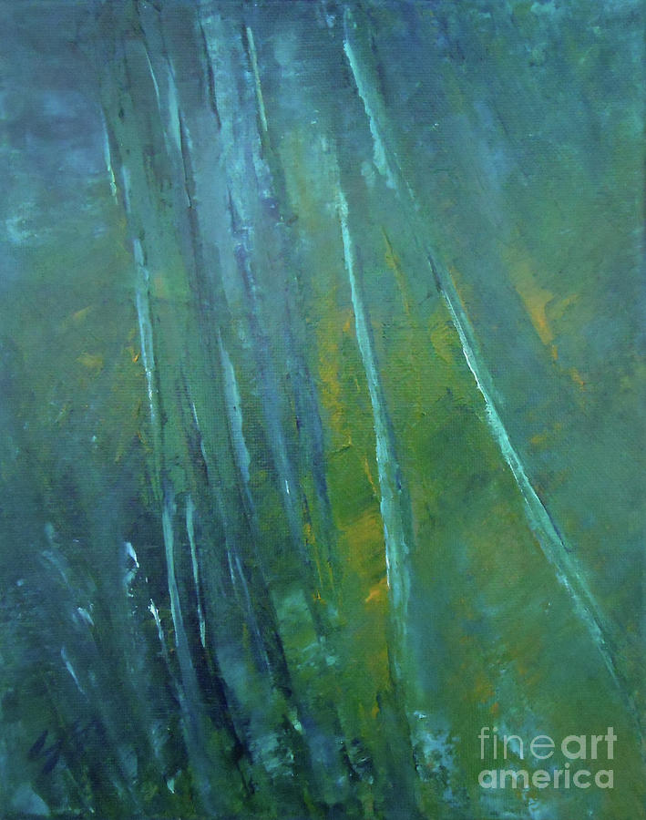 Midnight Forest Painting by Jane See