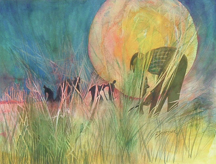 Midnight Harvest Painting by Edie Schneider