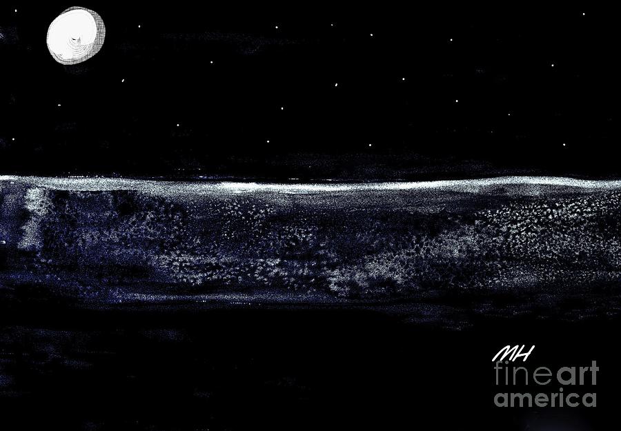 Abstract Painting - Midnight Ocean by Marsha Heiken