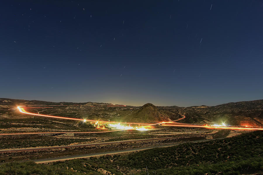 Midnight Over Cajon Pass Photograph by David Toussaint