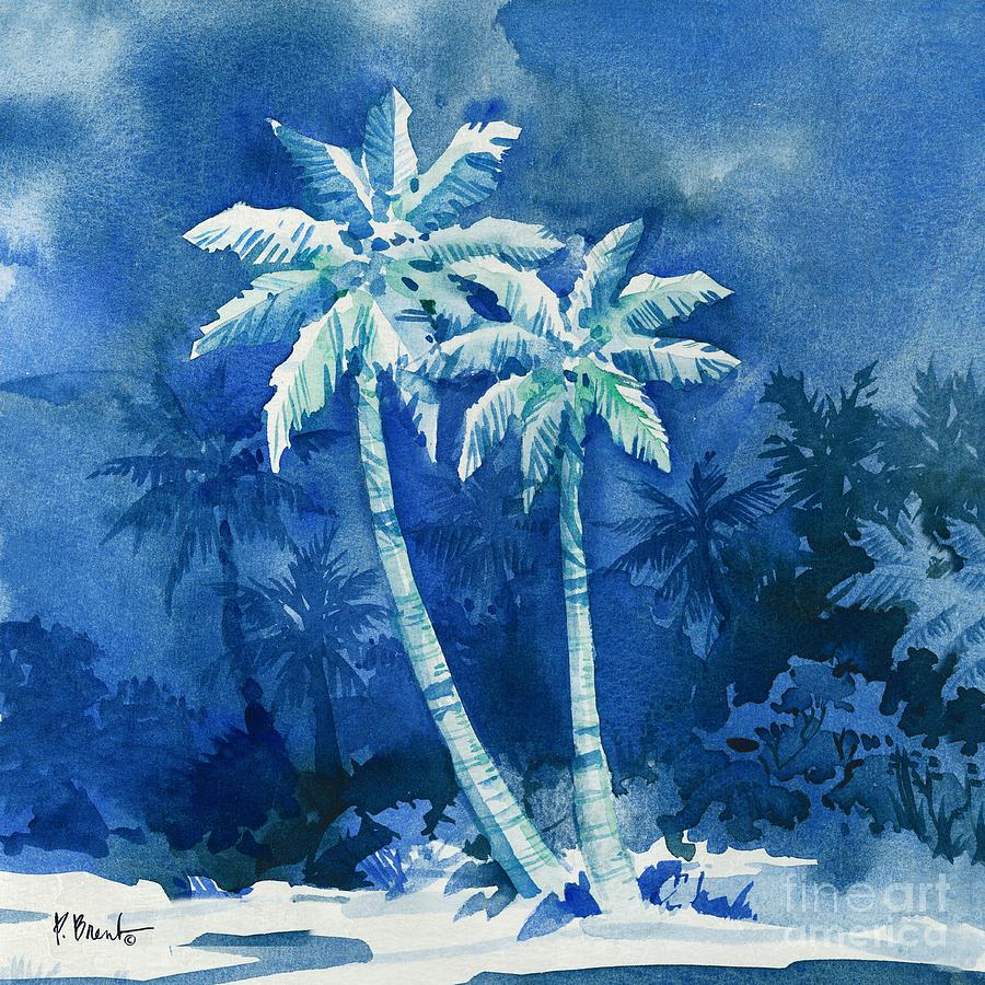 Beach Painting - Midnight Palms I by Paul Brent