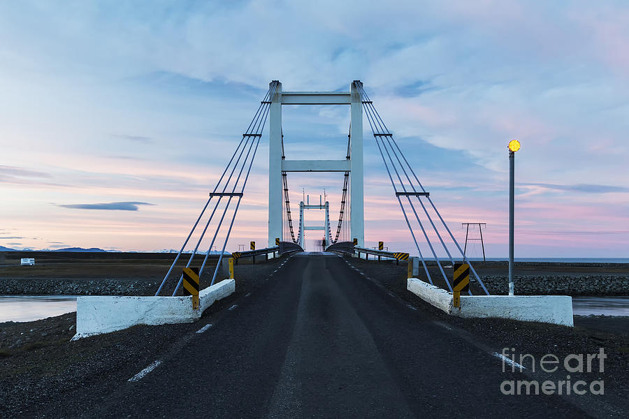 Mirror Photograph - Midnight Photo Of The Bridge With The by Nadezda Murmakova Mirror Photograph - Midnight Photo Of The Bridge With The by Nadezda Murmakova
