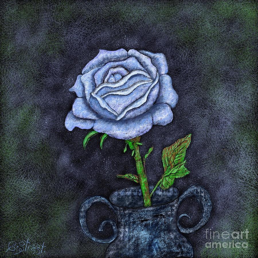 Rose Digital Art - Midnight Rose by Caroline Street