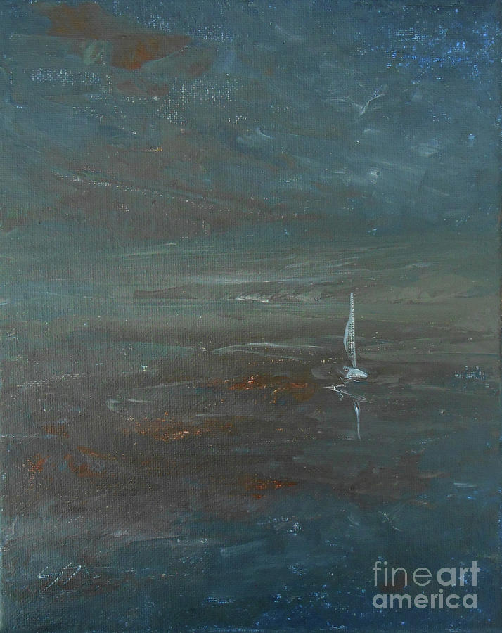 Midnight Sail Painting by Jane See
