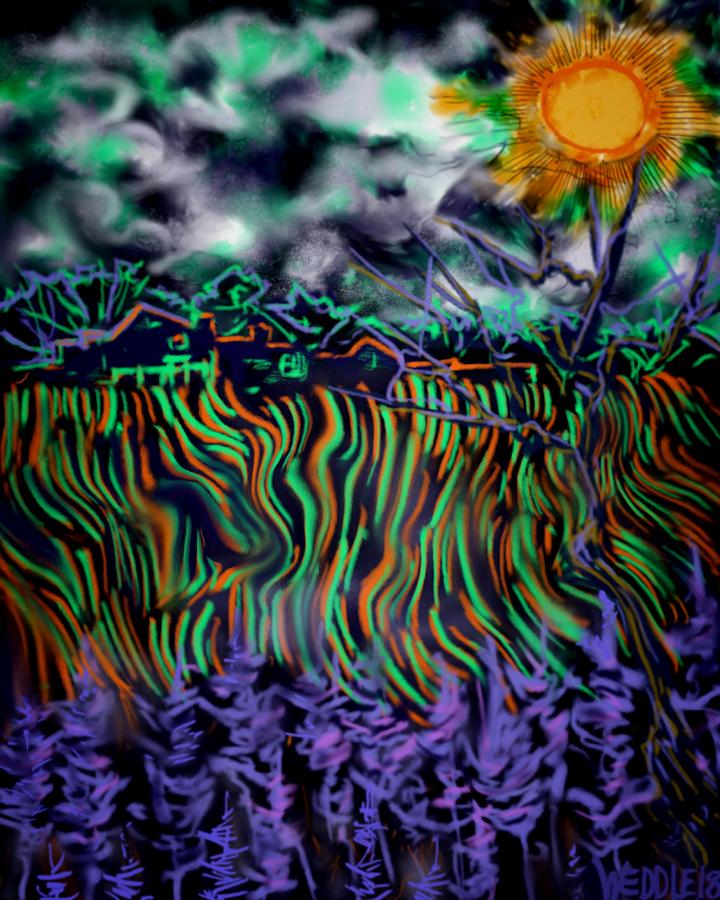 Midnight Sun Digital Art by Angela Weddle