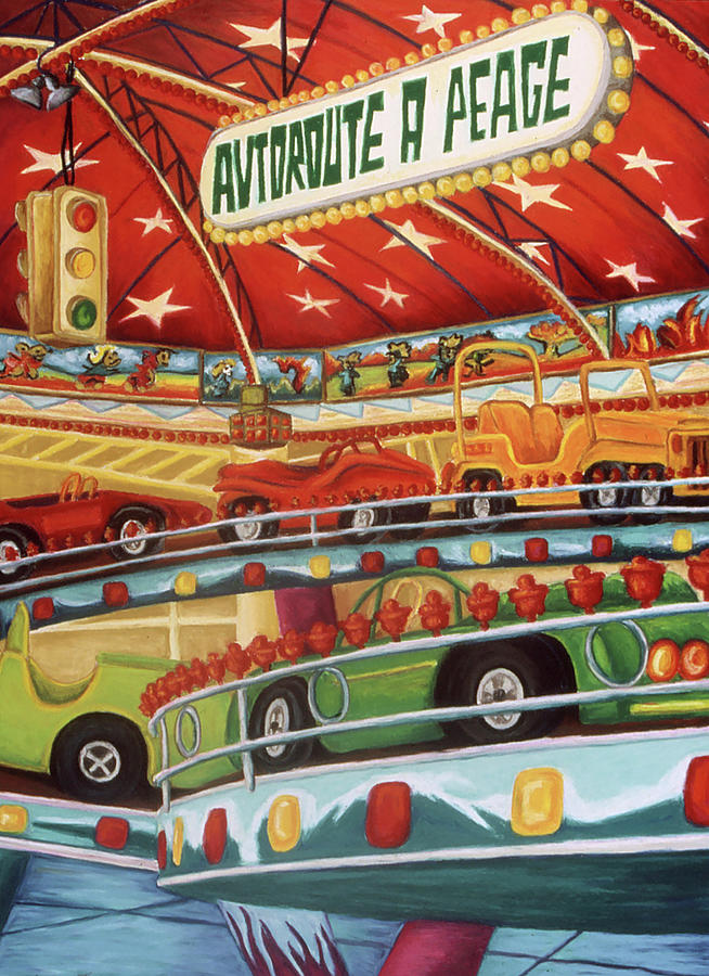Summer Painting - Midsummer Carnival Autoroute by Andrea Strongwater